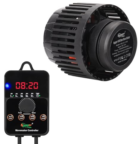 hygger 24/7 Mode Pompa di Circolazione Acquario,9000 LPH Pompa di Flusso per Acquario con Intelligente Controller, 14W Silenziosa Pompa di Movimento Aquarium Magnetica for 158-739L Tanks