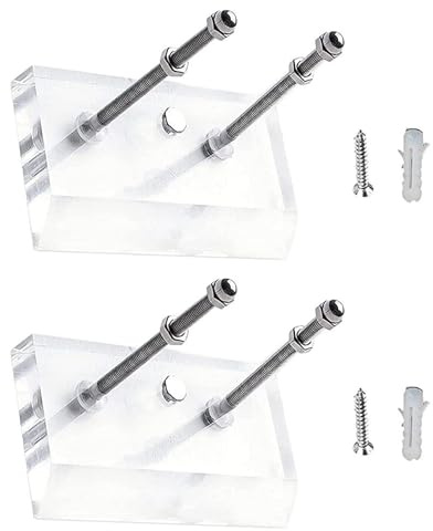 Xiciki 2 Stück Skateboard Wandhalterung Acryl, Skateboard Halterung Wand, Inklusive Montagezubehör für Skateboard Longboard Wandregal zum Sammeln, Präsentieren und Aufbewahren