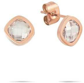 Tamaris Schmuck für Damen - Ohrstecker aus Edelstahl mit bunten Zirkoniasteinen, sommerlicher Look zum kombinieren, wasserfest