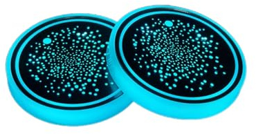 2Pcs LED Light Up Car Cup Holder Coasters,7 Colour Changing USB Charging Drink Mat for Interior Decor,Cool Car Accessories & Atmosphere Lights,Universal Car Coasters for Cup Holders 6.8cm Starlit Sky