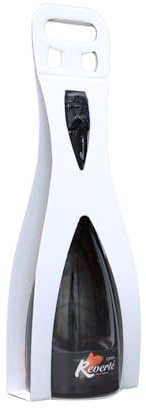 GRAF-GENIUS Estuche Regalo de Cartón para 1 Botella de Vino o Cava Alionor, Caja Personalizable, Reciclable y Resistente a la Humedad, Blanco, 75 cl (Pack de 25)