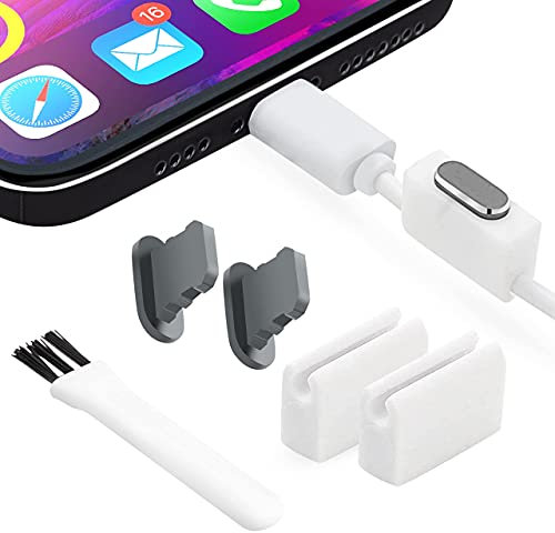 Premium Aluminium Handy Anti Dust Plug Set - Port and Earphone Jack Port Covers - Compatible with Apple iPhone 7, 6, 6+, 5, iPad, SE, Metall, Kein Edelstein