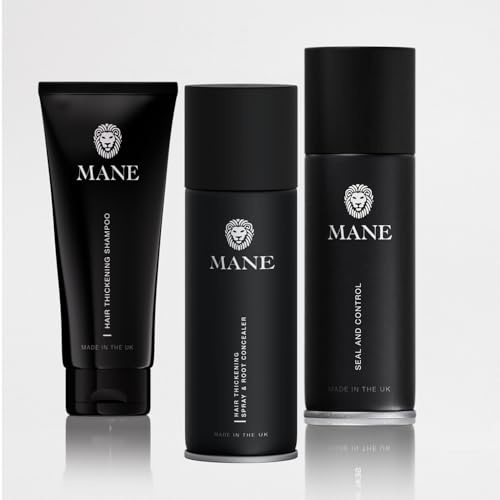 MANE Haarverdichtung Shampoo & MANE Haar Verdickungsmittel & Root Concealer (Travel Size) – 5 Farben