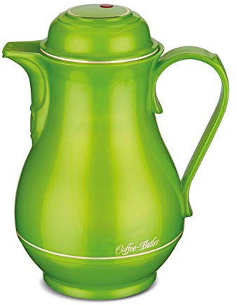 ROTPUNKT Isolierkanne 330 Christa 1,0 l | Zweifunktions-Drehverschluss | BPA Frei- gesundes Trinken | Made in Germany | Warm + Kalthaltung | Glaseinsatz | Shiny pear