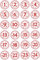 INDIGOS UG - Aufkleber für Adventskalender 1 bis 24 - weiß Zahlen - Labels - Stickers - Weihnachtskalender - Weihnachten - Advent - rund - zum Aufkleben