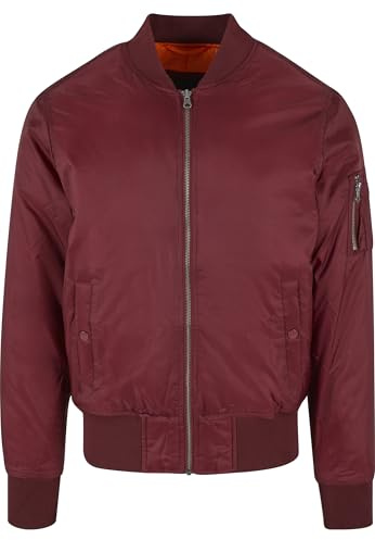 Urban Classics Herren Bomberjacke, Rot (Burgund 606), 3XL Große Größen