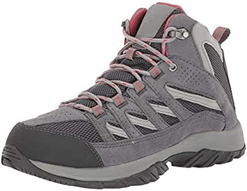 Columbia Crestwood Mid WP wasserdichte Wanderstiefel für Damen, Grau (Graphite x Daredevil), 40 EU