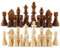 Holz Schachspiel für Erwachsene Ohne Brett 32 Stücke Tragbares Schachfiguren Brettspiel Set Ohne Schachbrett Reiseschach Chess Set für Kinder ab 3 Jahre Anfänger Erwachsene Party Reisen Schach