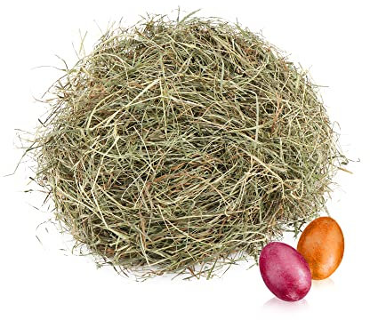 COM-FOUR® 100g foin de prairie de montagne pour nids de Pâques - décorations de Pâques pour l'artisanat - herbe de Pâques naturelle pour paniers de Pâques (Set4 - foin de prairie de montagne - 100g)