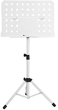 ZHJC Notenpult Faltbare Notenständer Höhenverstellbare Metallstativ Basis Gitarre Violine Bietet Faltbare Notenständer in Mehreren Farben Leicht Tragbar Musik ständer (Farbe : Weiß, Size : 50x150cm)