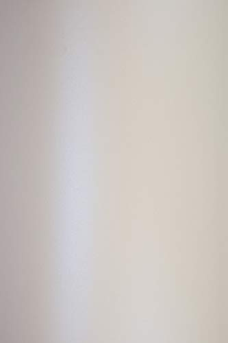 Netuno 50x Perlmutt-Hell-Blau Glanzpapier DIN A5 210 x 148 mm 120g Majestic Light Blue Feinpapier glänzend Perlmutt-Papier Effektpapier metallic bedruckbar zum Basteln Einladungen