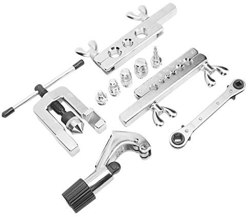Bördelwerkzeugsatz 5-16mm Rohrexpander Kupfer Aluminiumrohr Bördelwerkzeug Hardware Britisches System CT-278 für Gas-Wasser-Kältemaschinen-Bremsleitung, Expander