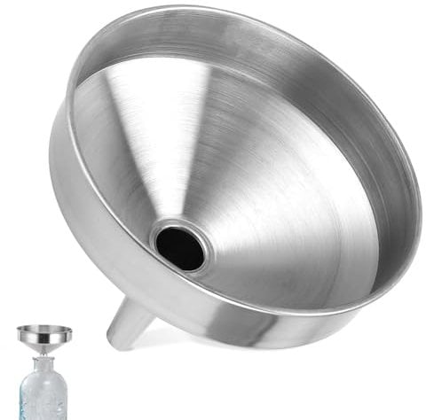 Stainless Steel Funnel 15cm/5.9inch - Thickened Kitchen Oil Jar Funnel for Spices, Essential Oil, Ingredients