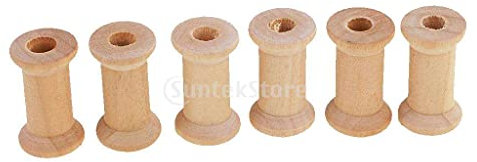 SM SunniMix 20 Großhandel Holz Leere Fadenspulen Spulen Spulen Zylinder Handarbeitsenden Zum schneidern von Bändern, Holz, 30 x 22 mm