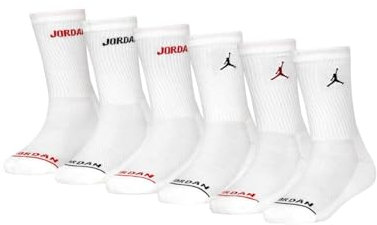 Jordan Calze Legend Crew 6pk Boy Calze Bianco 9-11Y