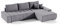 Mars Meble Ecksofa Sofa Draco mit Schlaffunktion + Bettkasten Couch Wohnzimmer Polstermöbel (rechte Seite, grau)
