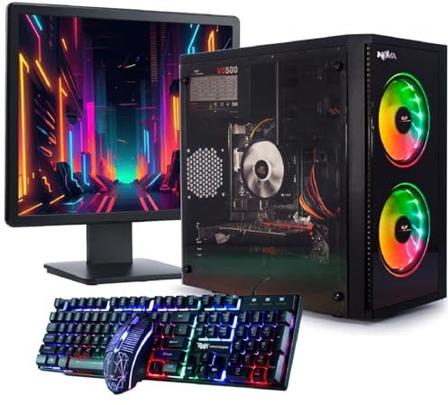 Veno Scorp Budget Gaming PC 19” Bundle Intel Core i3-8GB RAM - 500GB HDD – GT 710 2GB NOVA ARGB Gaming Case - WINDOWS 10