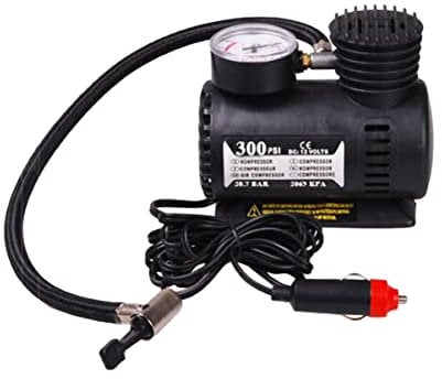 Homoyoyo Auto Elektrische Pumpe Motorräder Fahrräder mit Autoreifen für Aufblaspumpe Tragbares Auto V Elektrisches Barometer Autoluftkompressor Mit Barometer