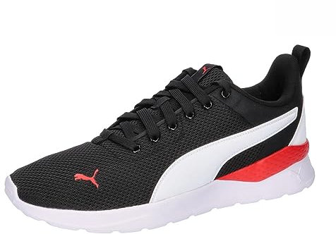 PUMA Unisex ANZARUN LITE Sneaker, Black White for All Time Red, 41 EU