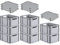 PROREGAL SuperSparSet 8x Eurobox NextGen Grip mit Auflagedeckel & 4 schwarzen Schiebeschnappverschlüssen, HxBxT 22x30x40cm, 20 L, Grau, Griffe offen, Eurobehälter, Transportbox
