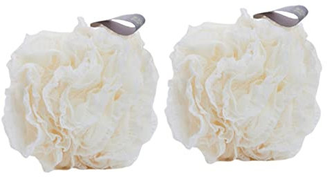 Cabilock 2pcs Lace Bath Ball Shower Ball Bath Back Scrubber for Home Bathroom Use Easy Hanging Mesh for Shower Cleaning