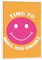artboxONE Poster mit weißem Rahmen 18x13 cm Typografie Move and Groove orange/pink - Bild Smiley Dance fröhlich