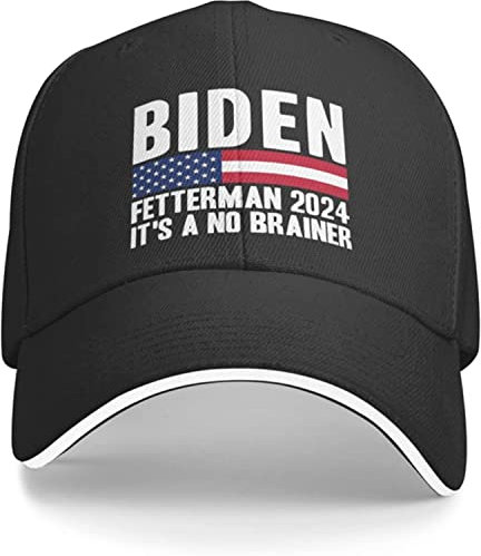 Baseballkappe Biden Fetterman 2024 It's A No Brainer Hat Fors Trucker Cap Casual Basecap Baseball Cool Baseball Cap Für Farbe Athletic Vintage