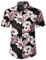 JOGAL Mens Flowers Casual Aloha Hawaiian Shirt Short Sleeve Beach Shirt PeachHibi X-Large