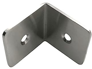Winkel Winkelverbinder Holzverbinder Eckig aus Edelstahl Lochwinkel Verbinder Massiv Halter für Balken Materialstärke 2,5mm 10 Stück