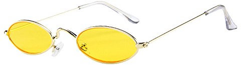 FeiliandaJJ Mode Ellipse Sonnenbrille Erwachsener Unisex Kleine Partybrille Herzförmige Punk Spass Brille Sunglasses Hipster Lustige Sonnenbrillen für Herren Damen