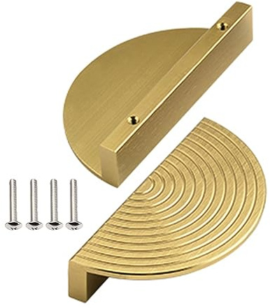 YQOLG87 Maniglia per cassetto porta a semicerchio-2 Pezzi Pomolo alluminio Pomelli,Mezza Luna-Semicerchio Pomelli con viti,Cabinet Hardware solido,Per mobili da cucina Armadio,4in/100mm