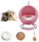 QLXYYFC Cat Bed Hanging Swing Egg Chair Pet Wicker Hammock With Removable Cushion Suitable for Small Dog & Cats Indoors Outdoors (Color : Roze, Size : 43cm X 66cm)