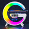 Wireless Speaker Charger Light,LED Bedside Lamp 4-in-1 Alarm Clock,Mood Light, Speaker & Wireless Charger 15w,RGB Colour Changing Lamp for Bedroom,Birthday Gifts for Teenage Girls Boys Friends