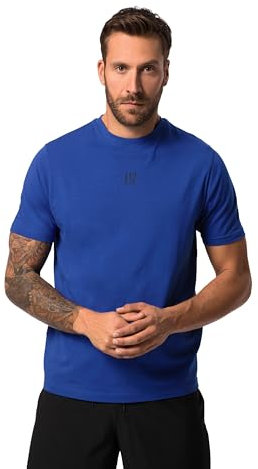 JP 1880 Herren Active, Rh, Rückenprint, 1/2 T-Shirt, Titan blau, 7XL