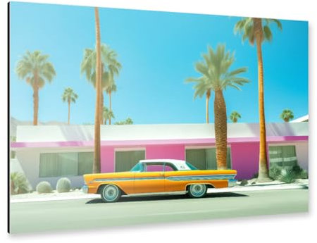 artboxONE Alu-Print 120x80 cm Palm Springs pink Home von Künstler Carina