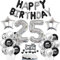 25 Geburtstag Deko Schwarzes Silber Deko 25. Geburtstag Mann Schwarz Tortendeko 25 Geburtstag Frau 25 Geburtstag Dekoration 25 Jahre Schwarz Silber Party Ballons 25. Geburtstag Schwarz Silber