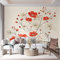 Papier Peint Panoramique Style Simple Floral Coquelicot Poster Mural, 250 x 175 cm (WxH) Peinture Murale pour Salon, Chambre, Chambre d'enfants, Restaurant Bronzer Décoration Murale