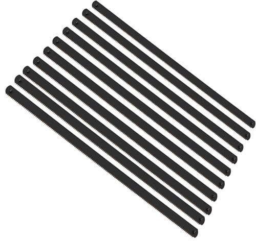 Viganoc 10 Pc Professional High Speed Steel Mini Hacksaw Blades, 6 / 150mm Blade, 24TPI Spare Blades for Cutting Wood & Metal