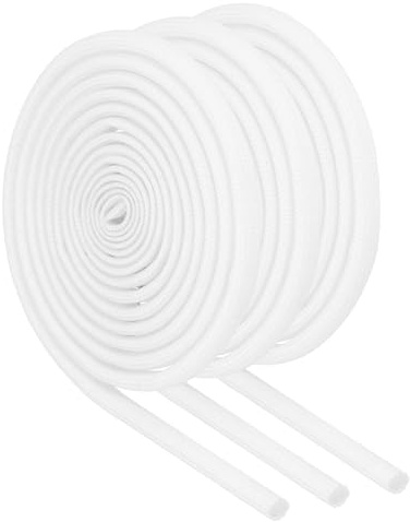sourcing map 3Pcs Wire Insulation Braid Fire Sleeve,3.28Ft-3mm ID White | High Temp, Silicone Coated ,Fiberglass Sleeving ,for Automotive Hose Lines Electrical Wiring