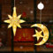 IWTBNOA Luces LED de Navidad Con Estrellas, 2 Unidades, Con Ventosas, Para Decoración Navideña, Blanca Cálida, Balcón, Fiesta, Interior, Exterior