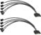 Gebildet 2 piezas SATA a 5 vías 3pines/4pines PMW 12V PC Case Fan Cable Adaptador de Corriente, 3 pines o 4 pines (conector PWM) a 15 pines SATA Computer Cooler Cooling Fan Cable de Alimentación Cable