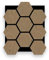 LAGELLA ® - Hexagon Akustikpaneele 2er Set 76cm x 62cm - Hochwertige Holz Wandpaneele - inkl. Schrauben - Lamellenwand mit Filz Schalldämmung für Wohnzimmer, Büro, Garderobe (Teak-Honigbraun)