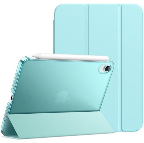 JETech Coque pour iPad Mini (A17 Pro, Modèle 2024, 7ème Génération) / Mini 6 (8,3 Pouces, Modèle 2021, 6ème Génération), Support Mince Dos Dur Housse Étui (Bleu)