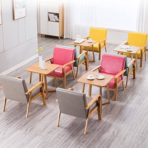 Mid Century Moderner Holz-Ledersessel für Wohnzimmer, stilvoll, bequem, Lounge, Lesesessel