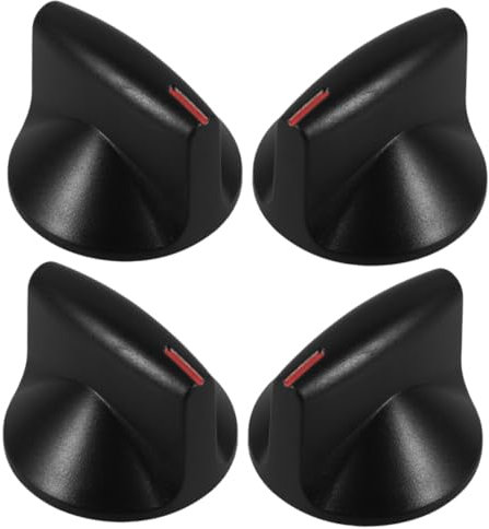 HOMSFOU 2paare Ersatz-herdknöpfe Für Gasbrenner Schwarze Passend Für Gasherde Und Kochfelder Aus Robustem Metall Gefertigt Verschleißfest Und Langlebig