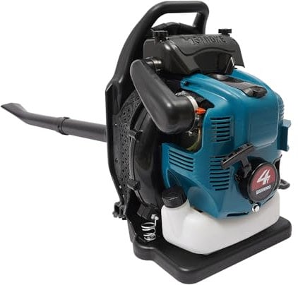 Laubbläser Benzin 4 Takt Motor Rückenlaubbläser, 75,6CC Blasgerät Laubgebläse Tragbar Laubbläser Benzin Rückenbläser für Gartenpflege, Rasenpflege und Schneeräumung, mit Schalldämpfer