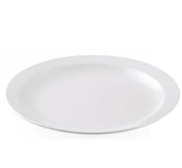 Villaclinic. Plato llano cadete de Policarbonato-PBT 6 unidades, Irrompible, Color Blanco, Multiusos, aptos para lavavajillas y microondas, muy ligeros, medida 206 x 29 mm