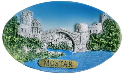 Mostar Bosnien und Herzegowina Kühlschrankmagnet Reise Souvenir Kühlschrank 3D Dekoration Magnet Aufkleber Handwerk