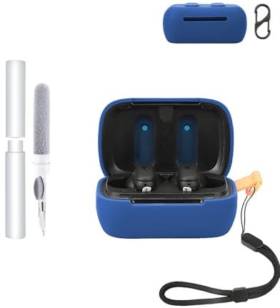 Silicone Protective Case for Skullcandy DIME 3 Earbuds - Durable and Eco-Friendly Bluetooth Earphone Cover with Precise Holes - Shock-proof,WaterProof, Comfortable Touch,Blue
