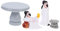 Abaodam 4pcs Miniature Table and Chairs Chinese Elder Figurines for Decoration Unique Landscape Accessories for Dollhouse and Terrarium Displays